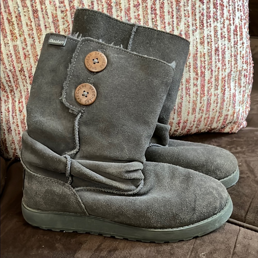 Skechers Gray Winter & Rain Boots